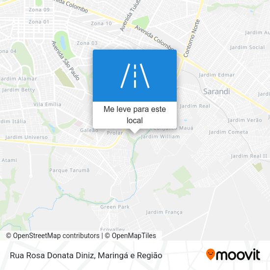 Rua Rosa Donata Diniz mapa