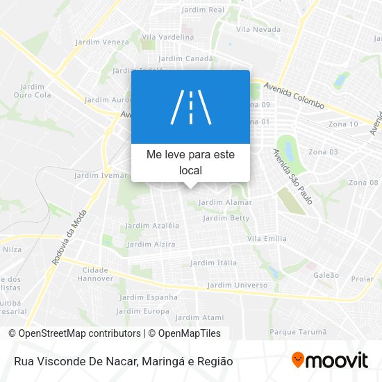 Rua Visconde De Nacar mapa