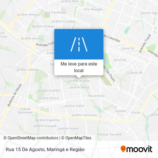 Rua 15 De Agosto mapa