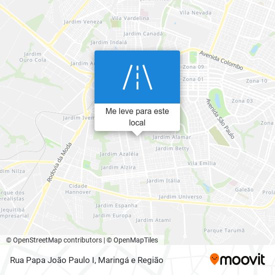 Rua Papa João Paulo I mapa