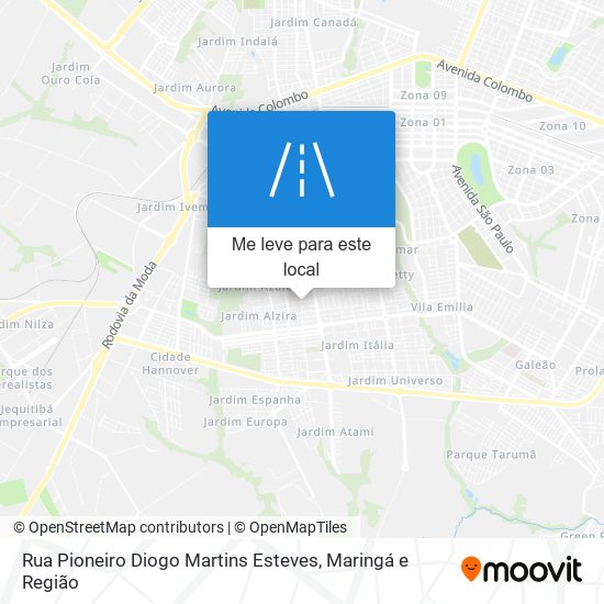 Rua Pioneiro Diogo Martins Esteves mapa