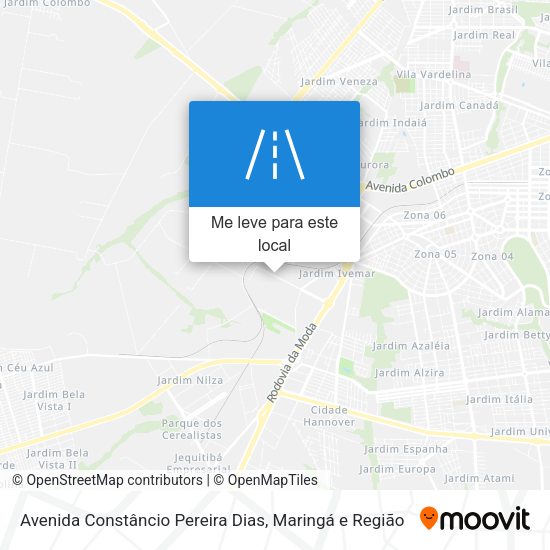 Avenida Constâncio Pereira Dias mapa