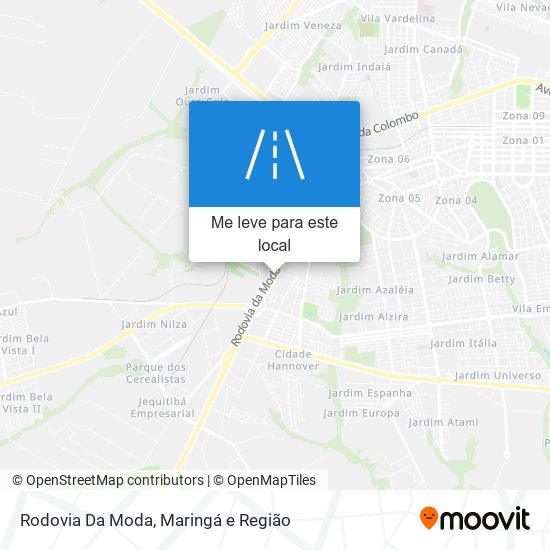 Rodovia Da Moda mapa