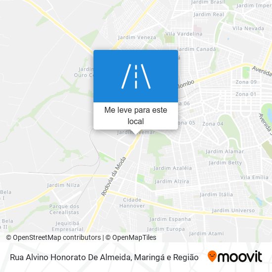 Rua Alvino Honorato De Almeida mapa