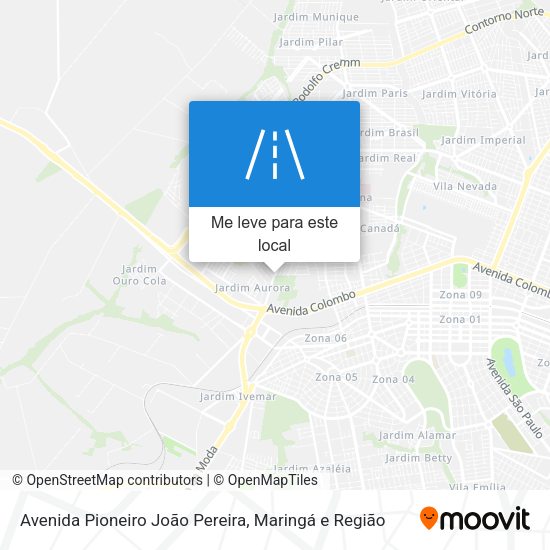 Avenida Pioneiro João Pereira mapa