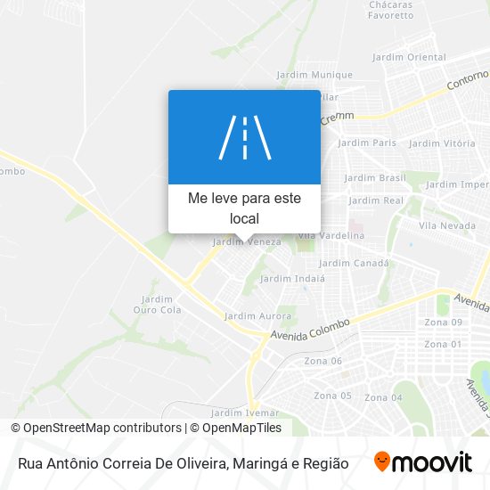 Rua Antônio Correia De Oliveira mapa