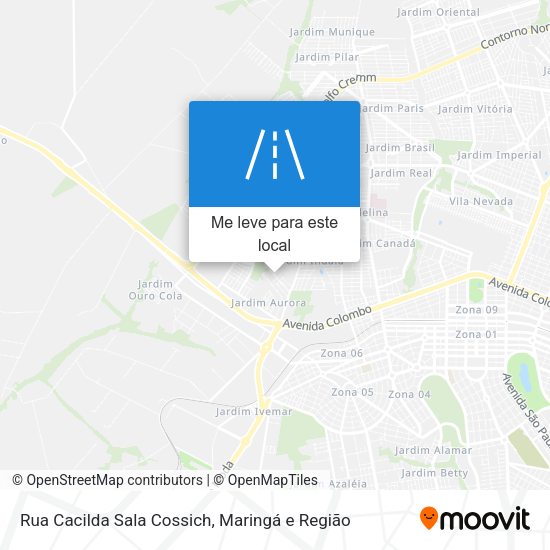 Rua Cacilda Sala Cossich mapa