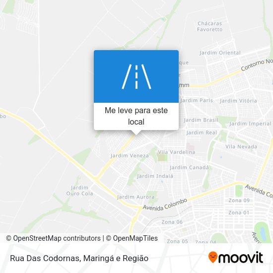 Rua Das Codornas mapa