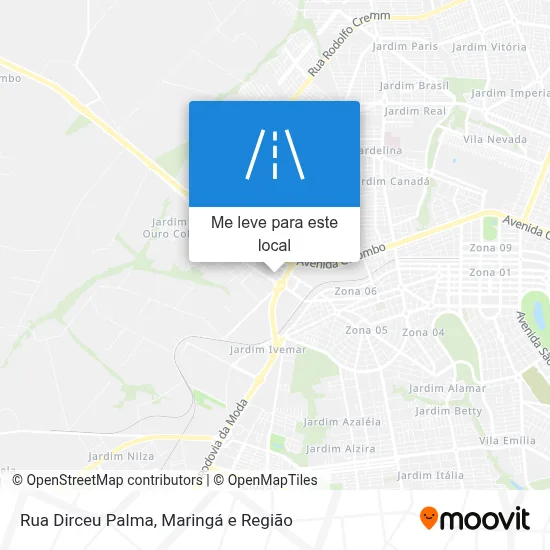 Rua Dirceu Palma mapa