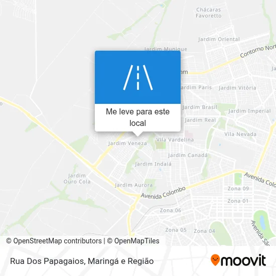 Rua Dos Papagaios mapa
