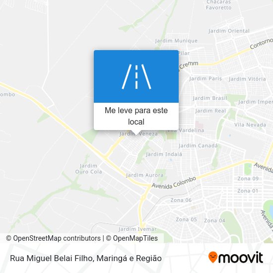 Rua Miguel Belai Filho mapa