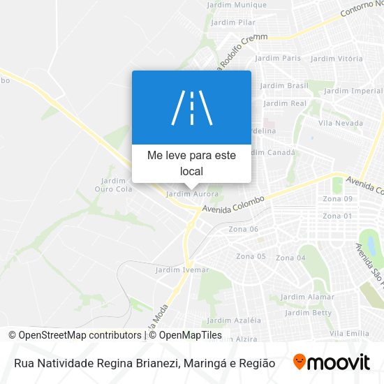 Rua Natividade Regina Brianezi mapa