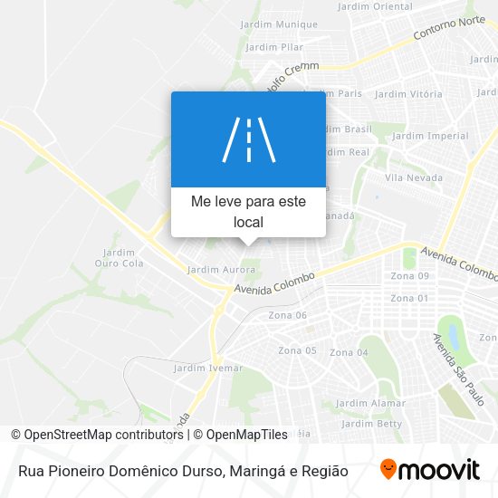Rua Pioneiro Domênico Durso mapa
