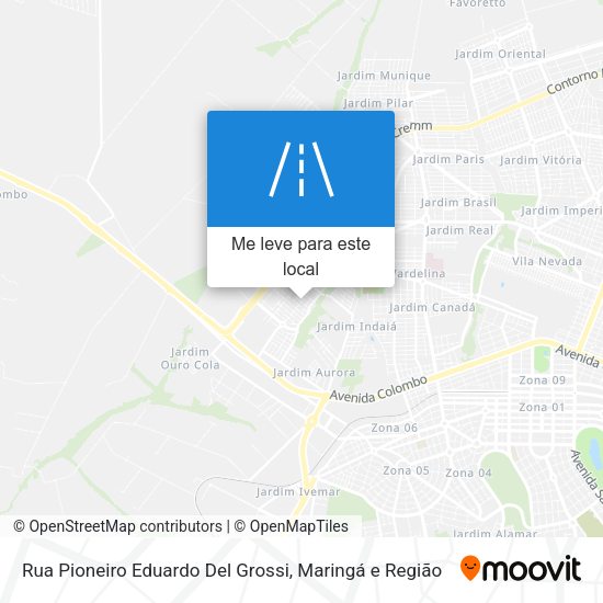 Rua Pioneiro Eduardo Del Grossi mapa
