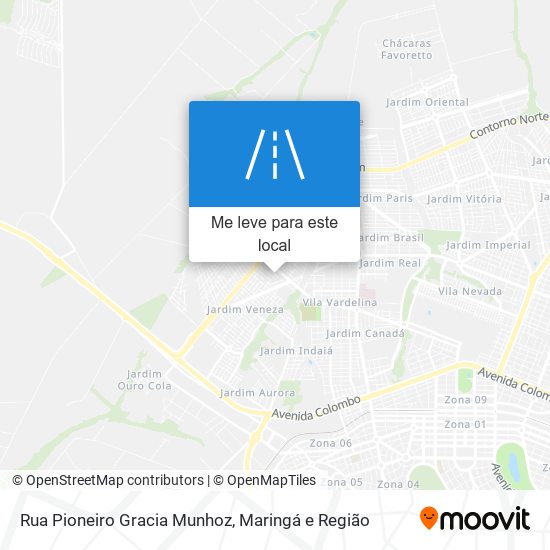 Rua Pioneiro Gracia Munhoz mapa