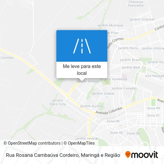 Rua Rosana Cambaúva Cordeiro mapa