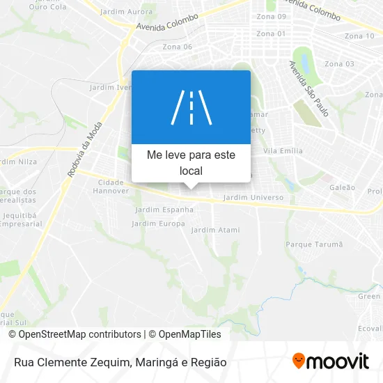 Rua Clemente Zequim mapa