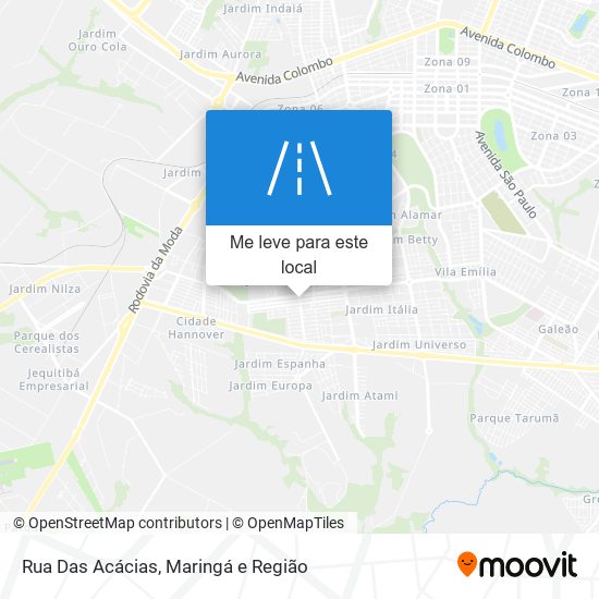 Rua Das Acácias mapa