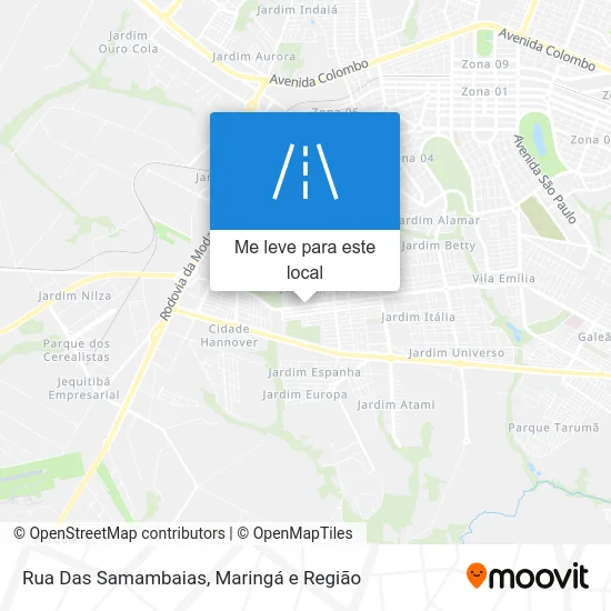 Rua Das Samambaias mapa