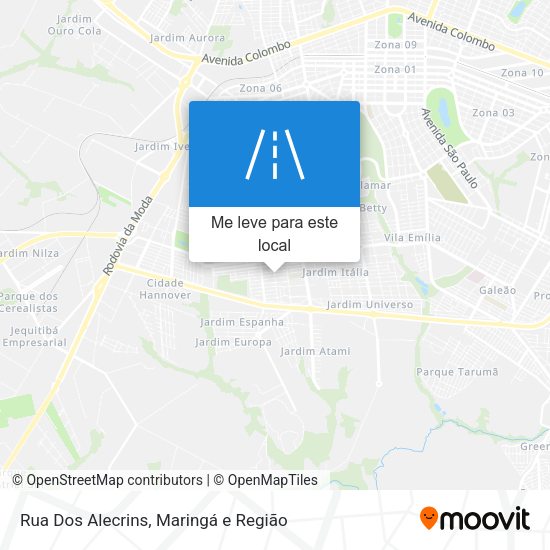 Rua Dos Alecrins mapa