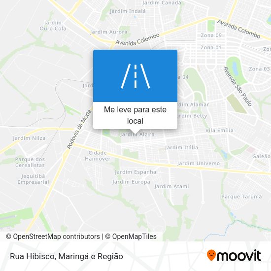 Rua Hibisco mapa