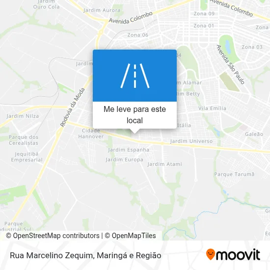 Rua Marcelino Zequim mapa