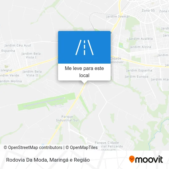 Rodovia Da Moda mapa