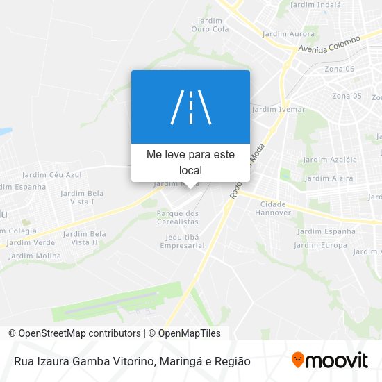 Rua Izaura Gamba Vitorino mapa