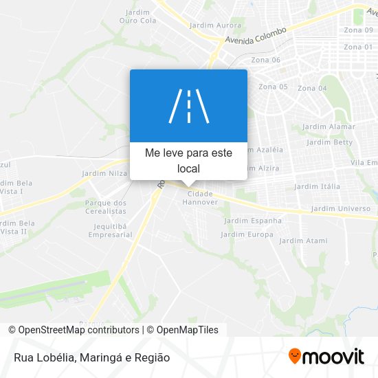 Rua Lobélia mapa