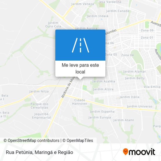 Rua Petúnia mapa