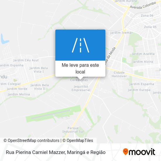 Rua Pierina Carniel Mazzer mapa