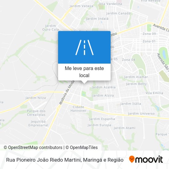 Rua Pioneiro João Riedo Martini mapa