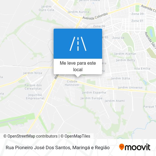 Rua Pioneiro José Dos Santos mapa