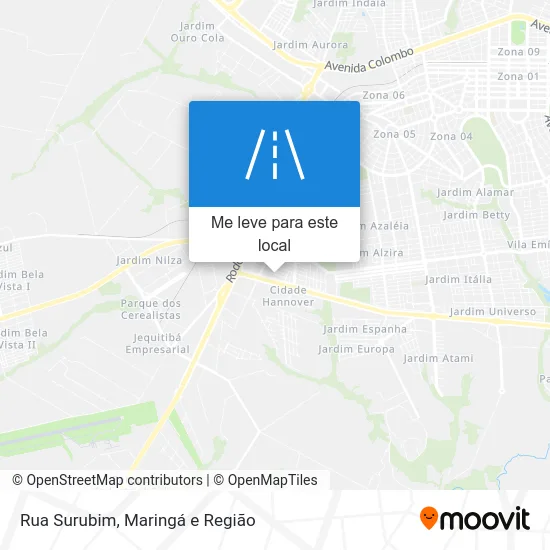 Rua Surubim mapa