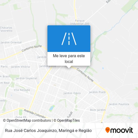 Rua José Carlos Joaquinzo mapa