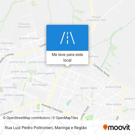 Rua Luiz Pedro Poltronieri mapa
