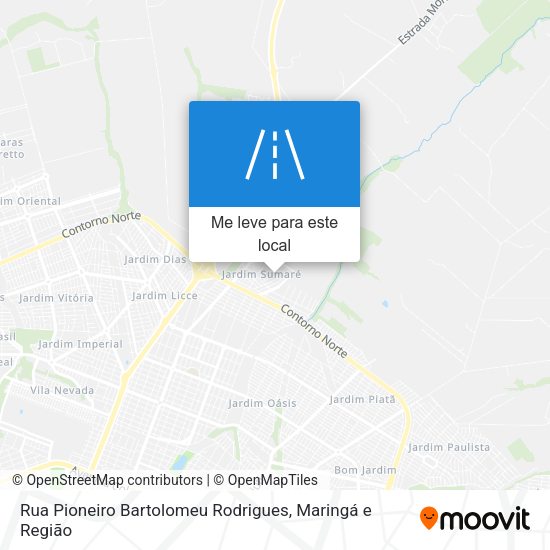 Rua Pioneiro Bartolomeu Rodrigues mapa