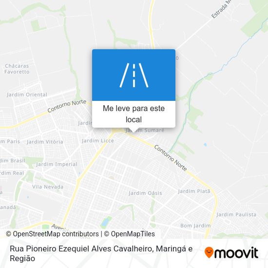 Rua Pioneiro Ezequiel Alves Cavalheiro mapa