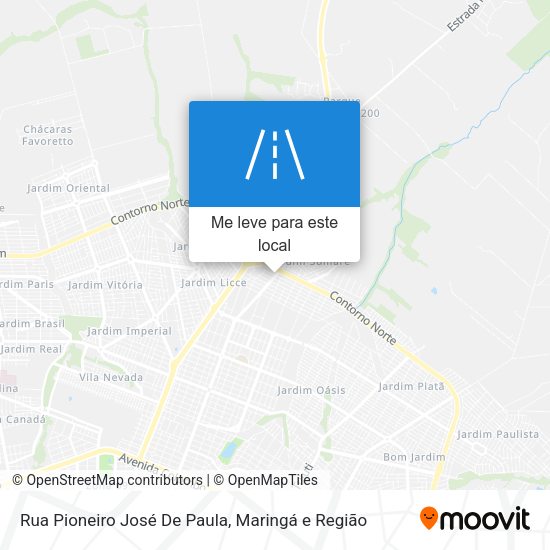 Rua Pioneiro José De Paula mapa