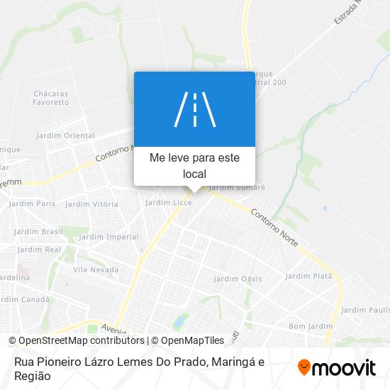 Rua Pioneiro Lázro Lemes Do Prado mapa