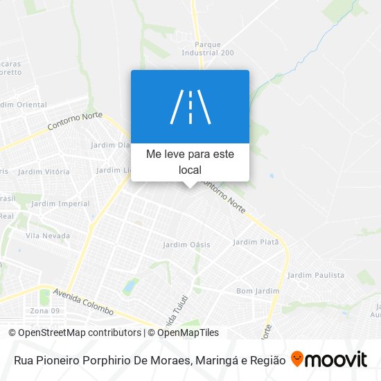 Rua Pioneiro Porphirio De Moraes mapa