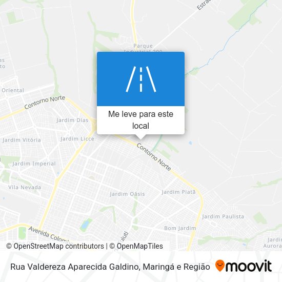 Rua Valdereza Aparecida Galdino mapa