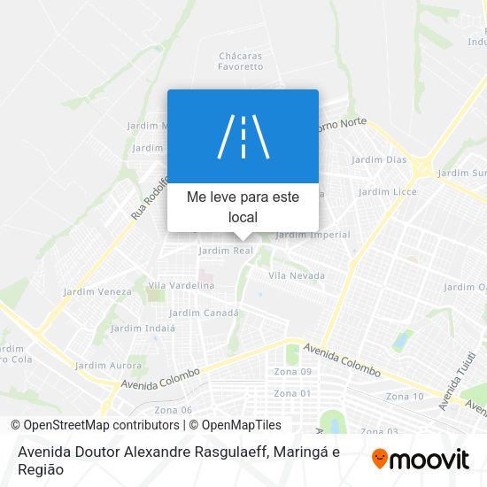 Avenida Doutor Alexandre Rasgulaeff mapa