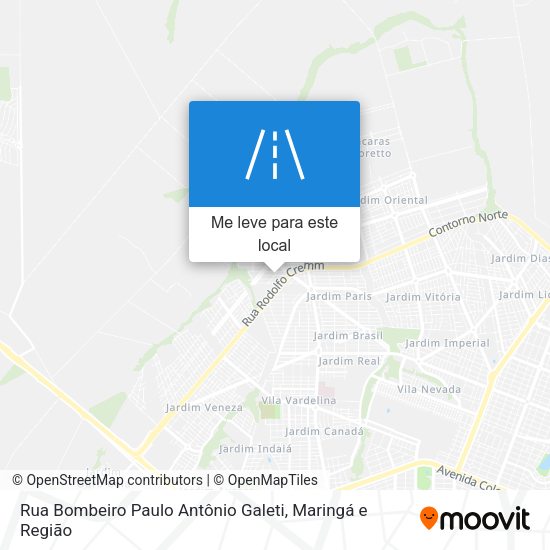 Rua Bombeiro Paulo Antônio Galeti mapa