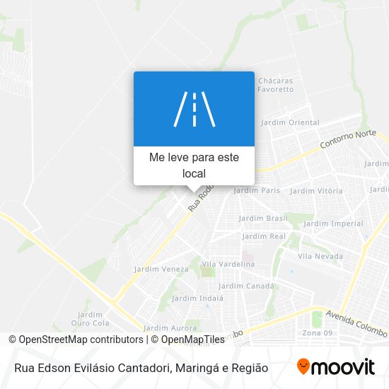 Rua Edson Evilásio Cantadori mapa