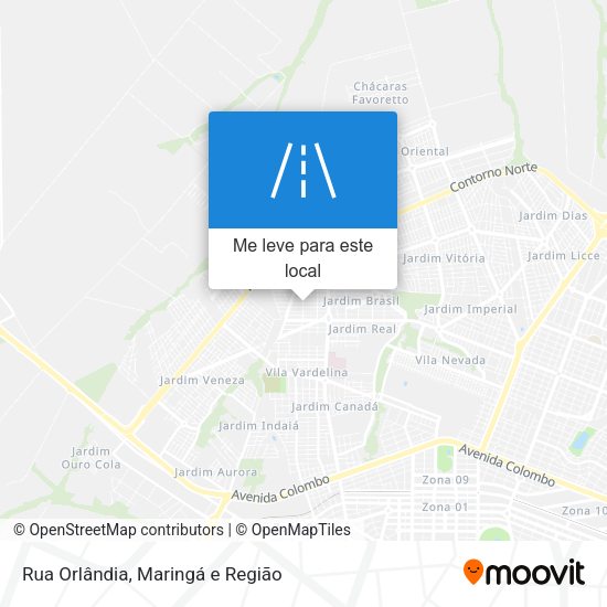 Rua Orlândia mapa