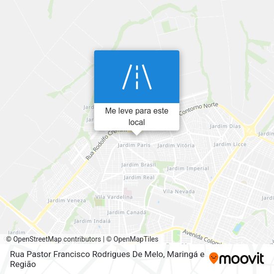 Rua Pastor Francisco Rodrigues De Melo mapa