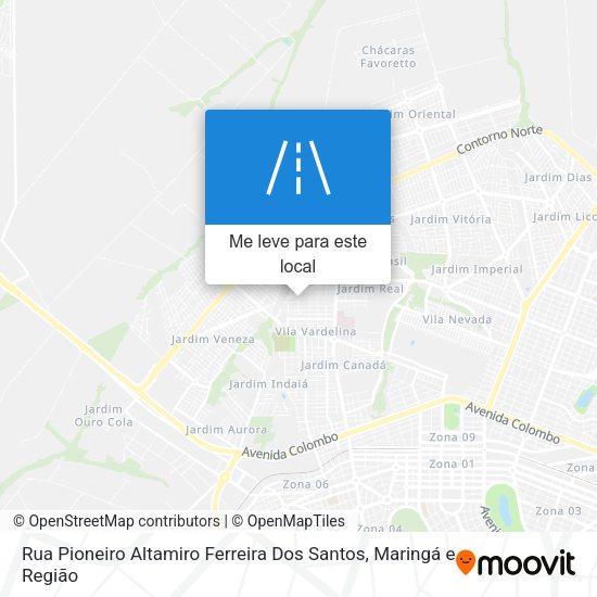 Rua Pioneiro Altamiro Ferreira Dos Santos mapa