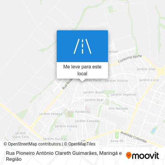 Rua Pioneiro Antônio Clareth Guimarães mapa