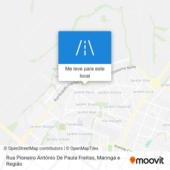 Rua Pioneiro Antônio De Paula Freitas mapa